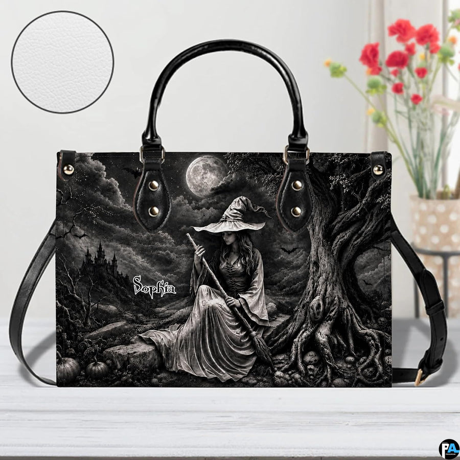 Close angled presentation showcasing the dramatic gothic night sky and sorceress linework.