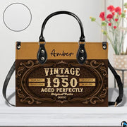 Personalized Black Women Leather Bag, Custom Name African Purses and Handbags Gifts for Mom Birthday Christmas Mothers Day