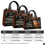 Dimensions diagram displaying sizing specifications for Easter sunrise handbag and matching wallet.