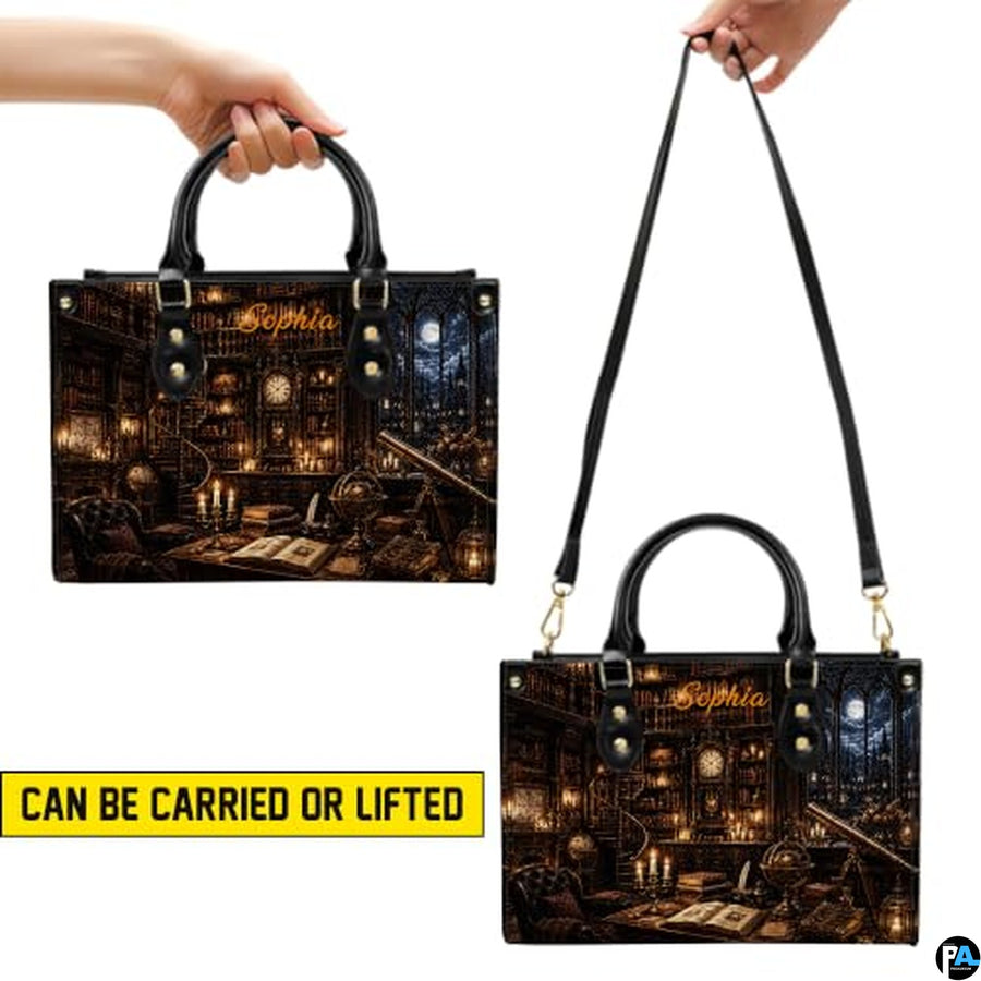 Bookstore Leather Bag, Book Purse for Book Lovers, Shoulder Bag