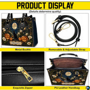 Outdoor lifestyle demonstration featuring the black cat moon art accessory held in daylight.