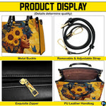 Four-panel layout presenting fine visual surface textures of the blue butterfly sunflower afro design.