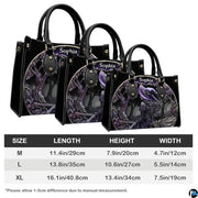 Personalized Halloween Leather Handbag – Custom Witch 3D Printing Effect Purses For Women – Spooky Gothic Shoulder Bag