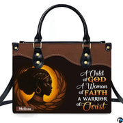 Personalized Leather Handbag for Black Women, Custom African Purse Bag Set, Birthday Meaningful Gifts for Mom, Friend