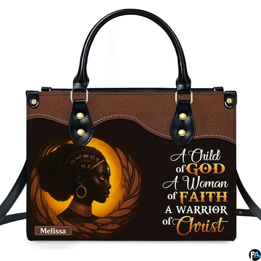 Personalized Leather Handbag for Black Women, Custom African Purse Bag Set, Birthday Meaningful Gifts for Mom, Friend