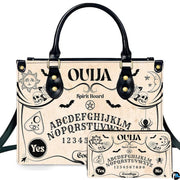Personalized Board Black Cream Top-Handle Bag for Halloween Accessory