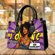 PREAUREUM "{split_values}" Personalized {collection_title} Leather Handbag
