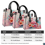 Matching zip wallet showing identical watercolor flamingo and hibiscus flowers.