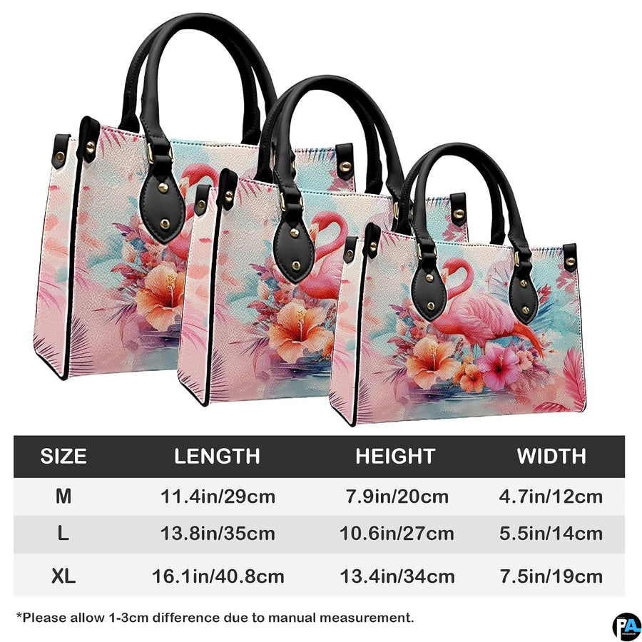 Matching zip wallet showing identical watercolor flamingo and hibiscus flowers.