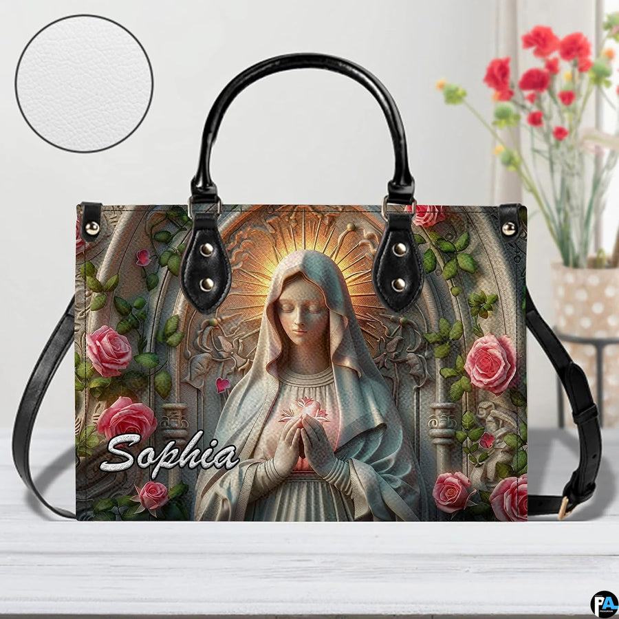 Detailed view of gothic stone archway and rose blossoms on structured accessory