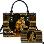 Personalized African American Leather Bag, African Purse, Gifts for Black Girl Women, Black History Handbags