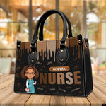 PREAUREUM "{split_values}" Personalized {collection_title} Leather Handbag