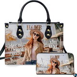 Autumn Cafe Lifestyle Portrait Handbag and Matching Wallet Set