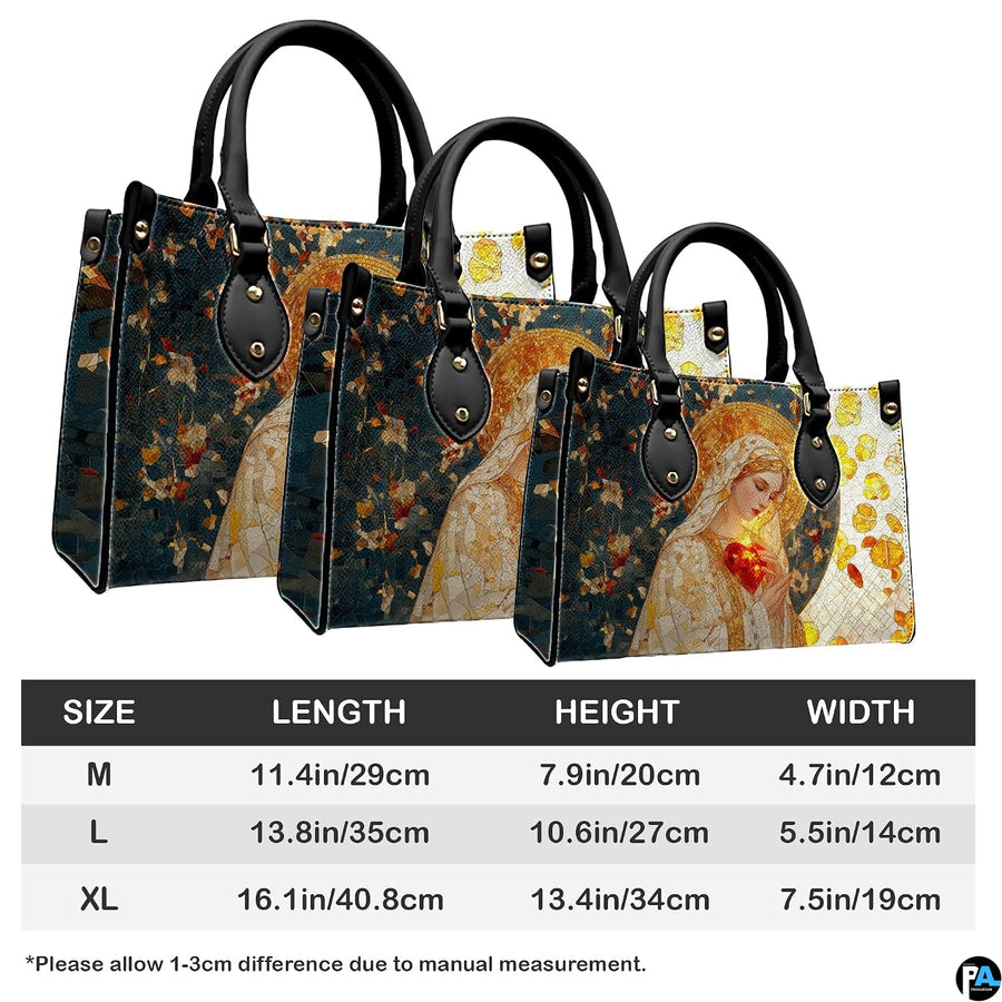 Dimensional sizing chart showing medium, large, and extra-large options with measurements.