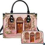Personalized Book Lover Leather Handbag for Women, 3D Bookstore Library Tote Bag, Literary Gift for Readers, Bookworms