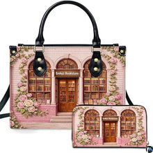 Personalized Book Lover Leather Handbag for Women, 3D Bookstore Library Tote Bag, Literary Gift for Readers, Bookworms