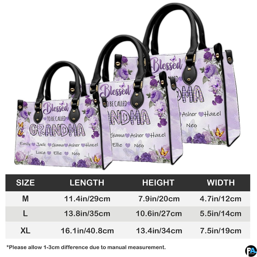 Arrangement of floral handbag and wallet presenting the unified lavender garden theme.