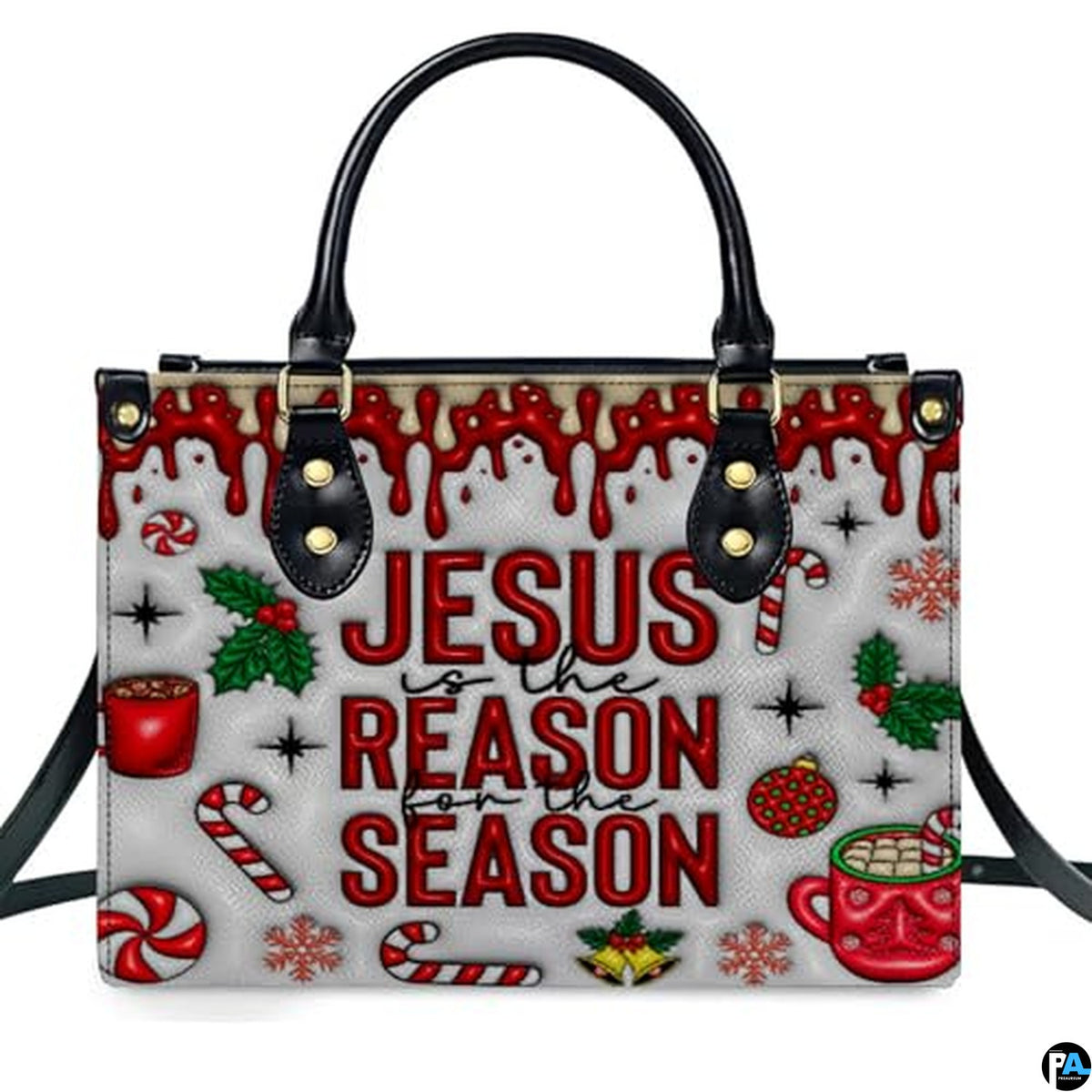 Personalized Jesus Is The Reason Handbag, Removable Strap