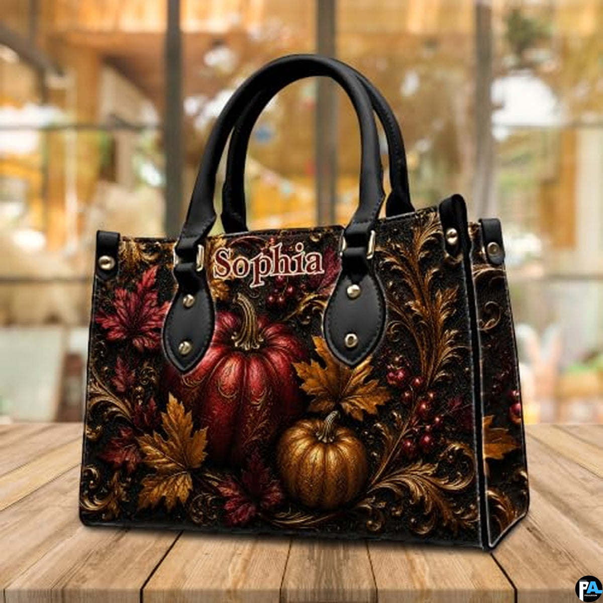 Personalized Halloween Gothic Leather Handbag Custom Raven Black Cat Purse Dark Fantasy Shoulder Bag Gift for Women