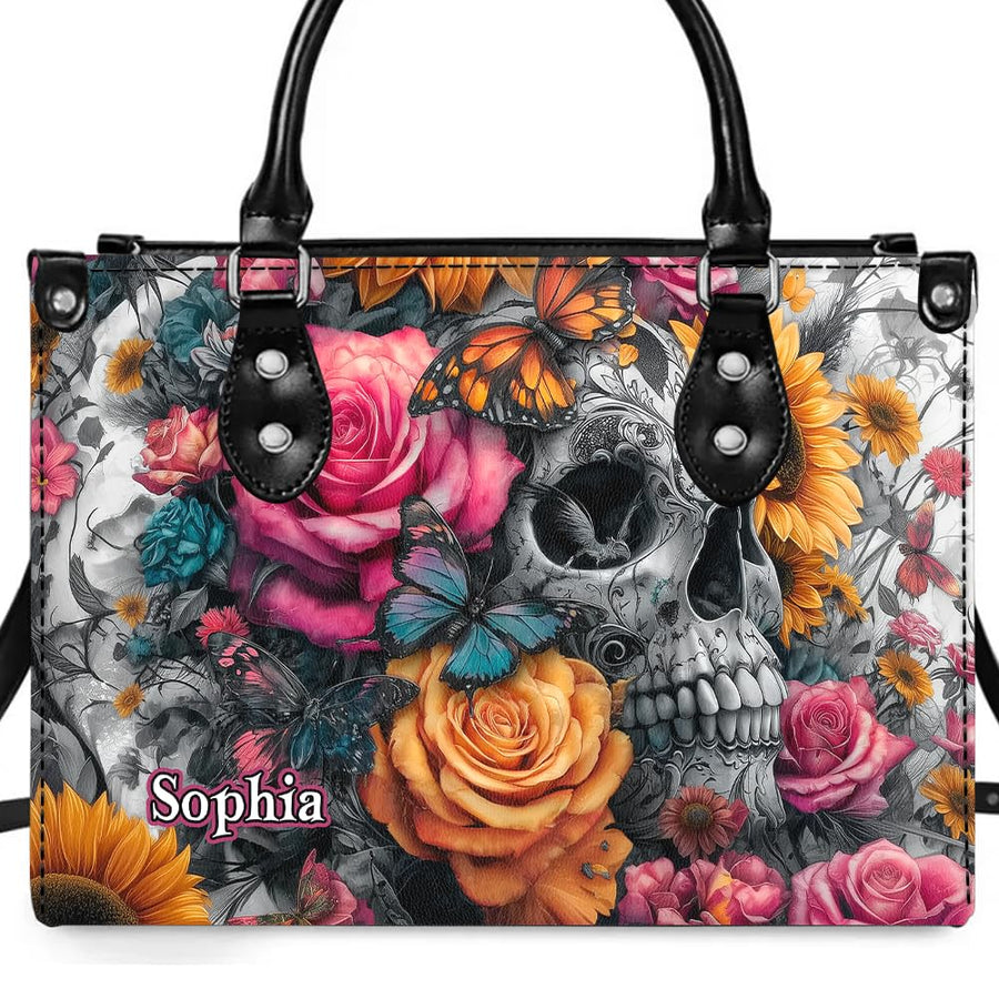 PREAUREUM "{split_values}" Personalized {collection_title} Leather Handbag