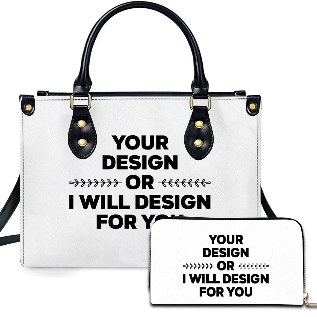 PREAUREUM "{split_values}" Personalized {collection_title} Leather Handbag