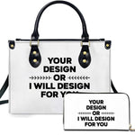 PREAUREUM "{split_values}" Personalized {collection_title} Leather Handbag