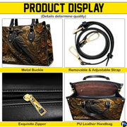 Personalized Halloween Gothic Leather Handbag Custom Raven Black Cat Purse Dark Fantasy Shoulder Bag Gift for Women