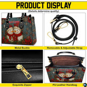 Open interior of handbag displaying lined storage compartment, zipper pocket, and dual slip pockets