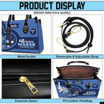 PREAUREUM "{split_values}" Personalized {collection_title} Leather Handbag