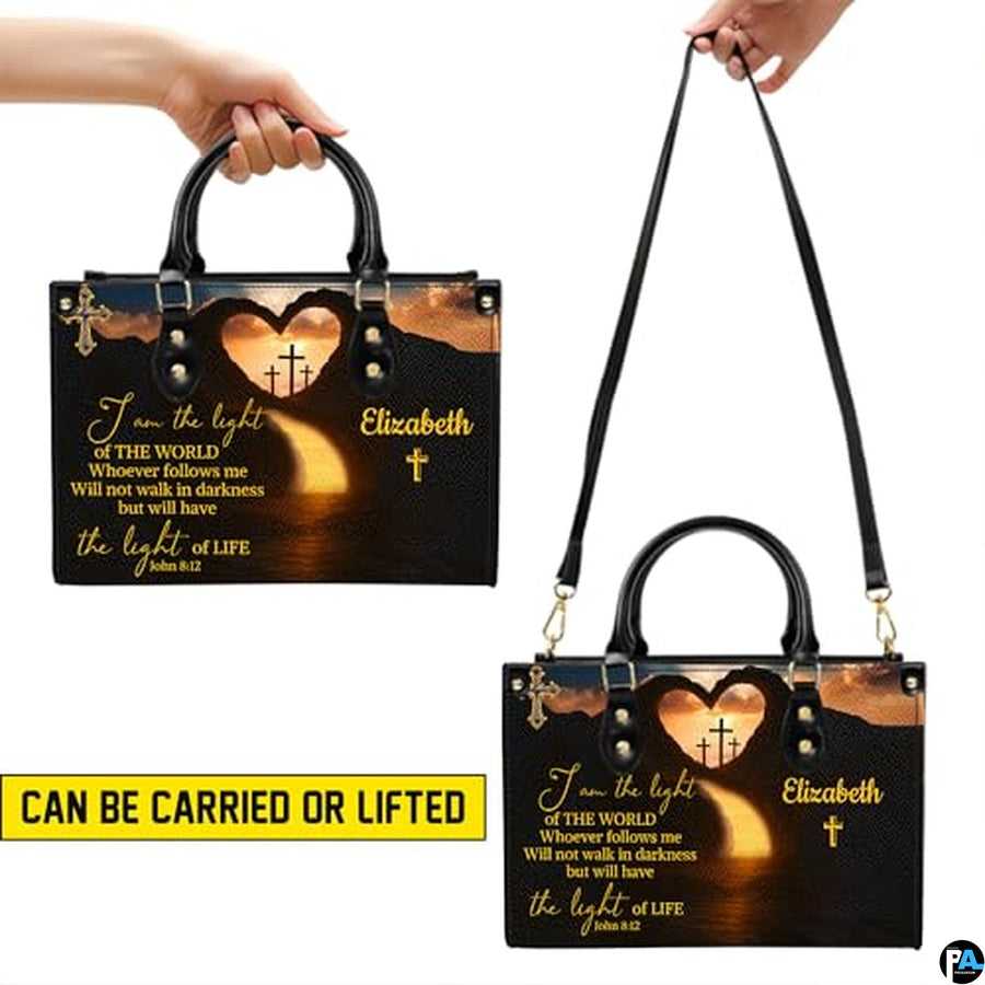 Personalized Christian Leather Handbag For Women, Bible Purse, Religious Bags Christian Gift For Women Her, Jesus Bag