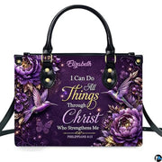 Personalized Flower religious scripture with nature elements Tote Bag