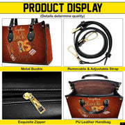 PREAUREUM "{split_values}" Personalized {collection_title} Leather Handbag