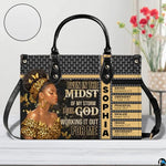 Personalized African American Leather Bag, African Purse, Gifts for Black Girl Women, Black History Handbags