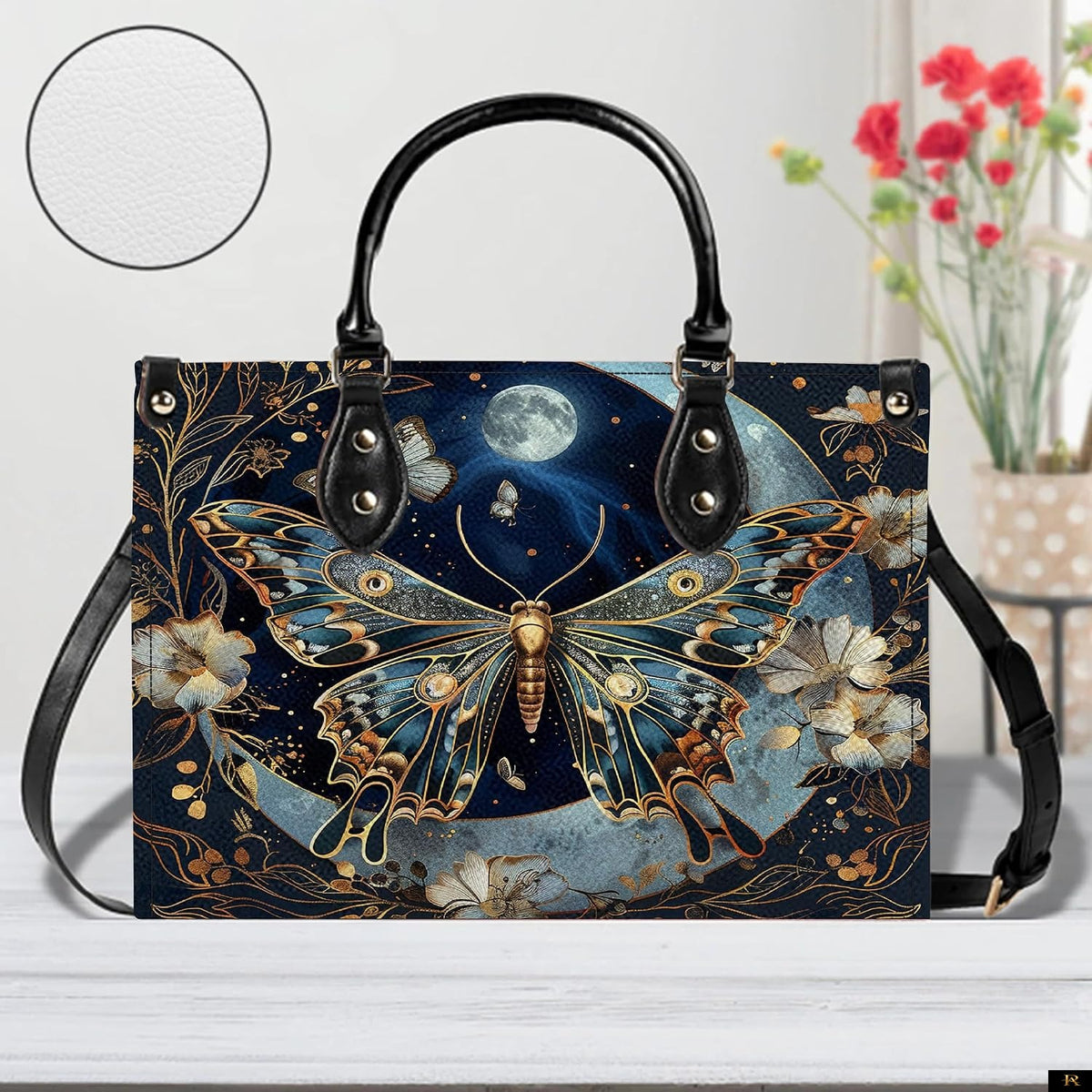 PREAUREUM "{split_values}" Personalized {collection_title} Leather Handbag