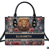 Majestic Lion Portrait and Vintage Rose Handbag and Wallet Set