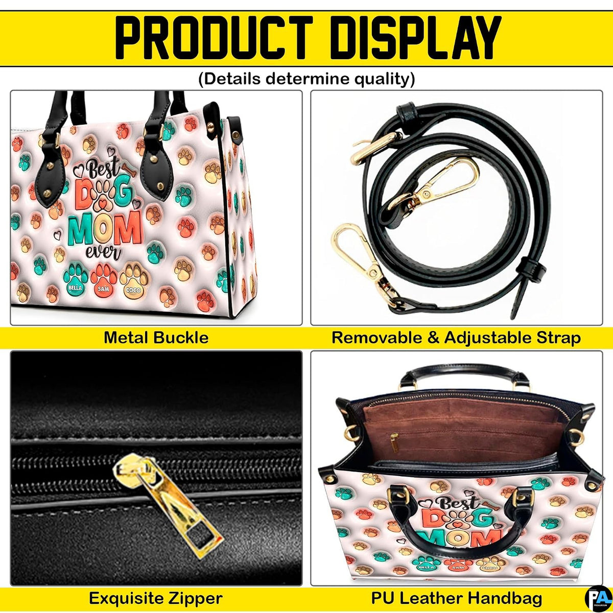 Spacious interior view of tote handbag showing lining and inner compartments