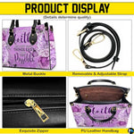 Personalized Flower Floral inspirational quote Handbag for Faith Gift