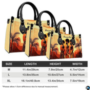 Proportional visual scale representation displaying the three women silhouette graphic layout.