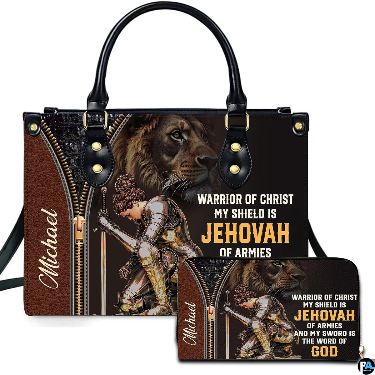 Personalized Christian Leather Handbag, Jesus Christian Tote Bag, Bible Purse, Religious Bags Gift for Mom, Women