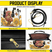 Personalized Black Women Leather Bag, Custom Name African Purses and Handbags Gifts for Mom Birthday Christmas Mothers Day