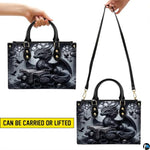 Personalized Dragon Leather Handbag, Fantasy Gothic Purse for Women, Mythical Shoulder Bag Gift for Dragon Lovers