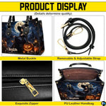 Personalized Bat Pumpkin Woman with a witch. Handbag