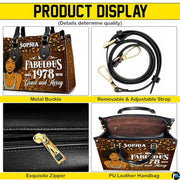 Personalized Black Women Leather Bag, Custom Name African Purses and Handbags Gifts for Mom Birthday Christmas Mothers Day