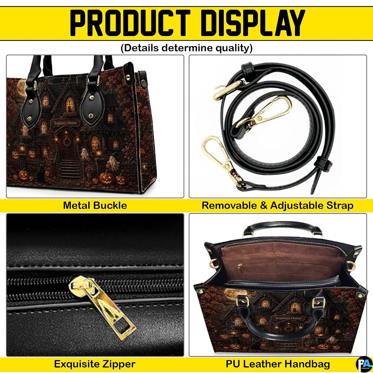 Feature overview highlighting structural components, golden accents, and detailed gothic architectural motifs.