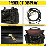 Personalized Animal Leather Handbag – Custom Name Flowers with 2D Print with 3D Effect – Gift for Gramma, Mom, Daughter