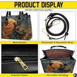 Personalized Halloween Leather Handbag – Custom Witch 3D Printing Effect Purses For Women – Spooky Gothic Shoulder Bag