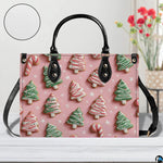 Studio presentation of the holiday cookie print with circular surface texture inset against flowers