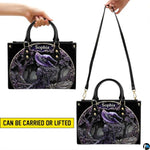 Personalized Halloween Leather Handbag – Custom Witch 3D Printing Effect Purses For Women – Spooky Gothic Shoulder Bag