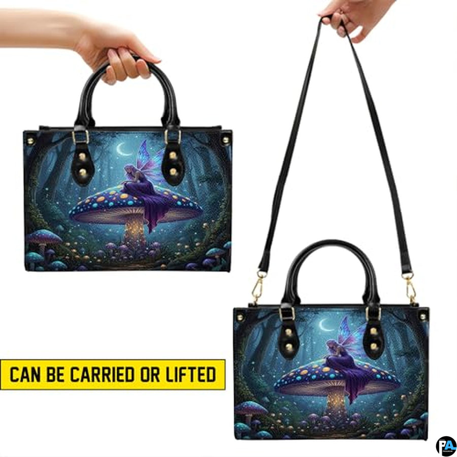 Personalized Dragon Leather Handbag, Fantasy Gothic Purse for Women, Mythical Shoulder Bag Gift for Dragon Lovers