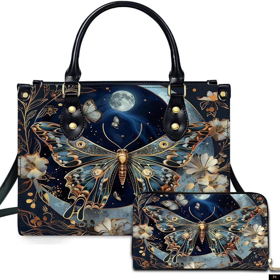 PREAUREUM "{split_values}" Personalized {collection_title} Leather Handbag
